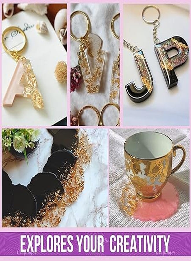 Craftinger Pro DIY Resin Art Kit Complete Crafting Kit with 200g Resin, 7 Moulds, Glitter, Pigments, Mica, Tools and Accessories for Keychains, Coasters, Earrings, Bookmarks & More - Image 4